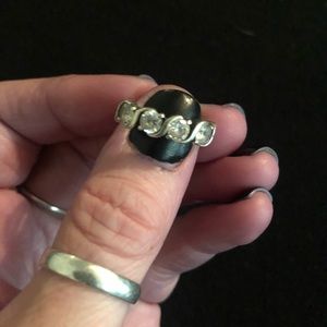 Sterling Silver And CZ Diamond Ring